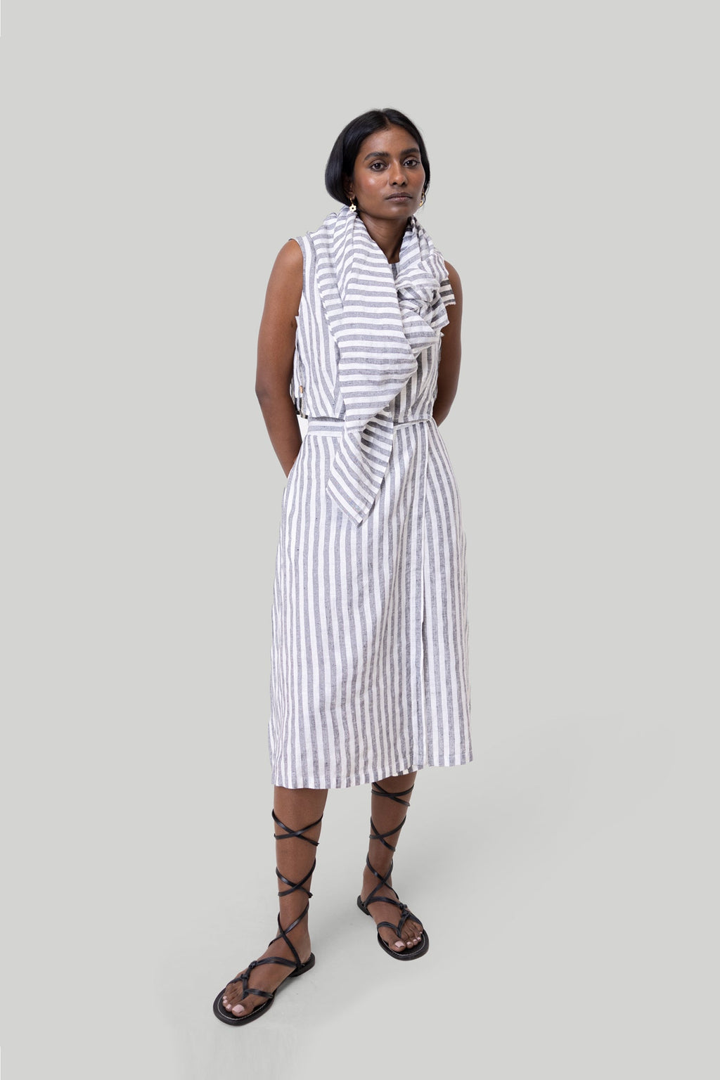 Breezy Summer Set in Linen Stripes