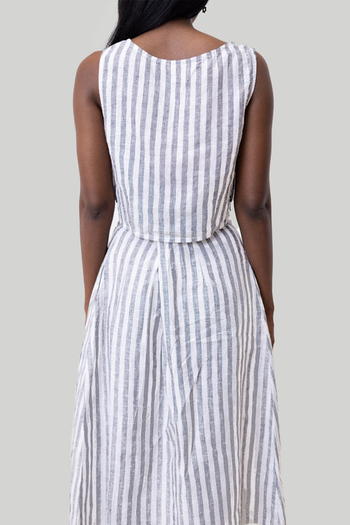 Breezy Summer Set in Linen Stripes