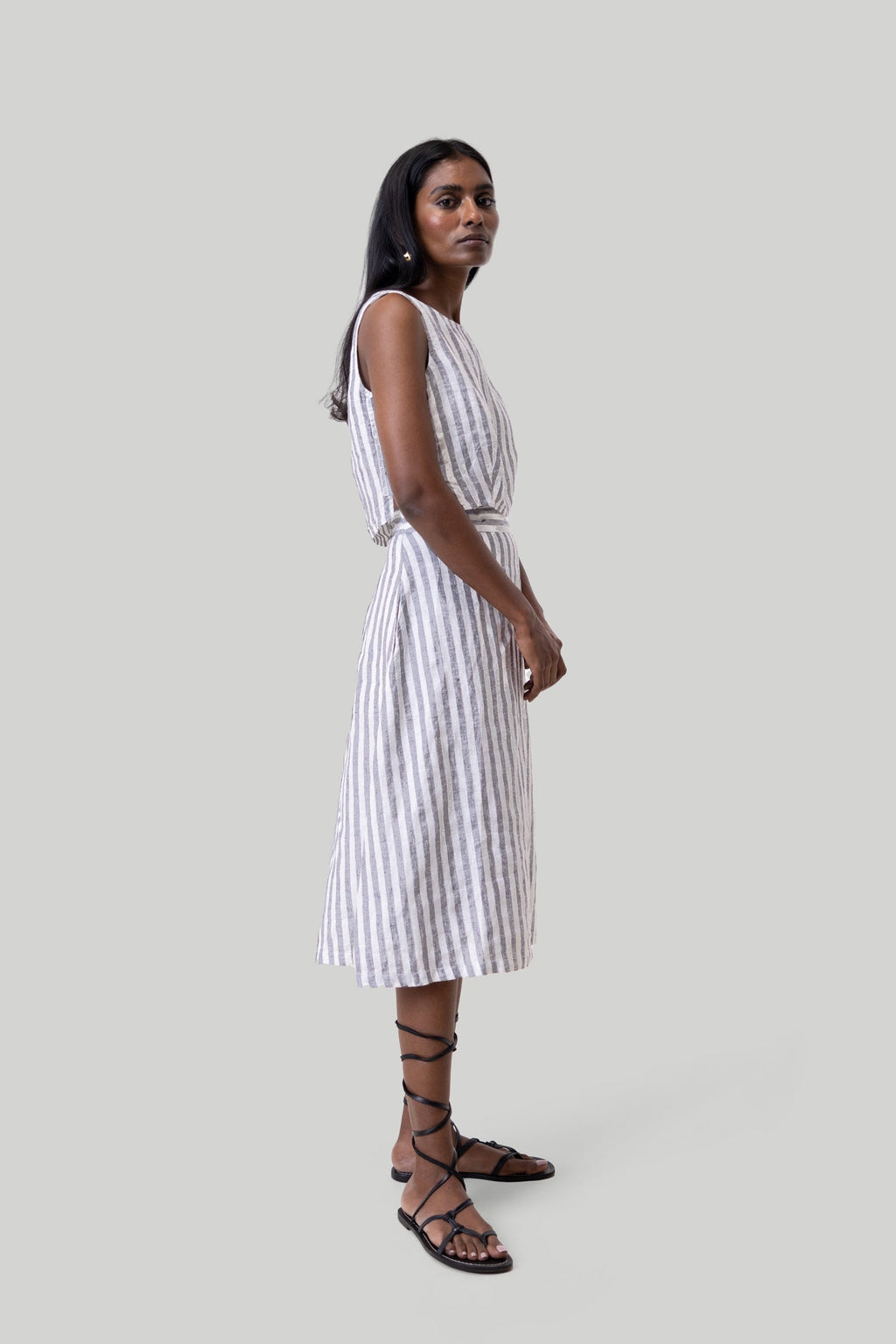 Breezy Summer Set in Linen Stripes