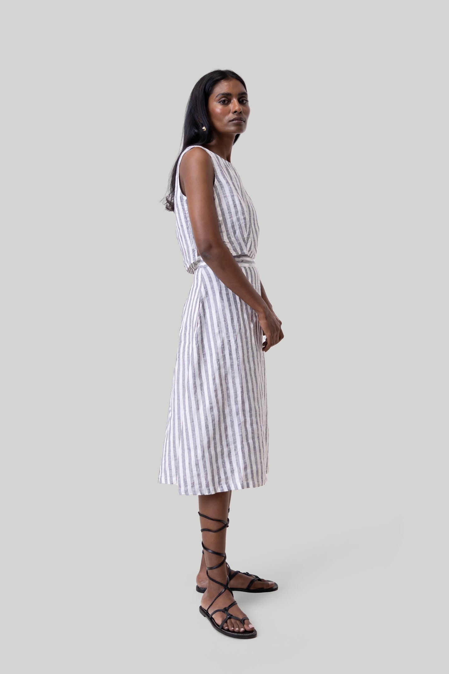 Breezy Summer Set in Linen Stripes