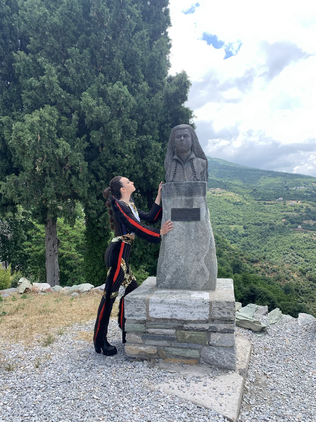 EVEZET Stunning Woman Suit Dedicated Design “Filiki Eteria “ Flag