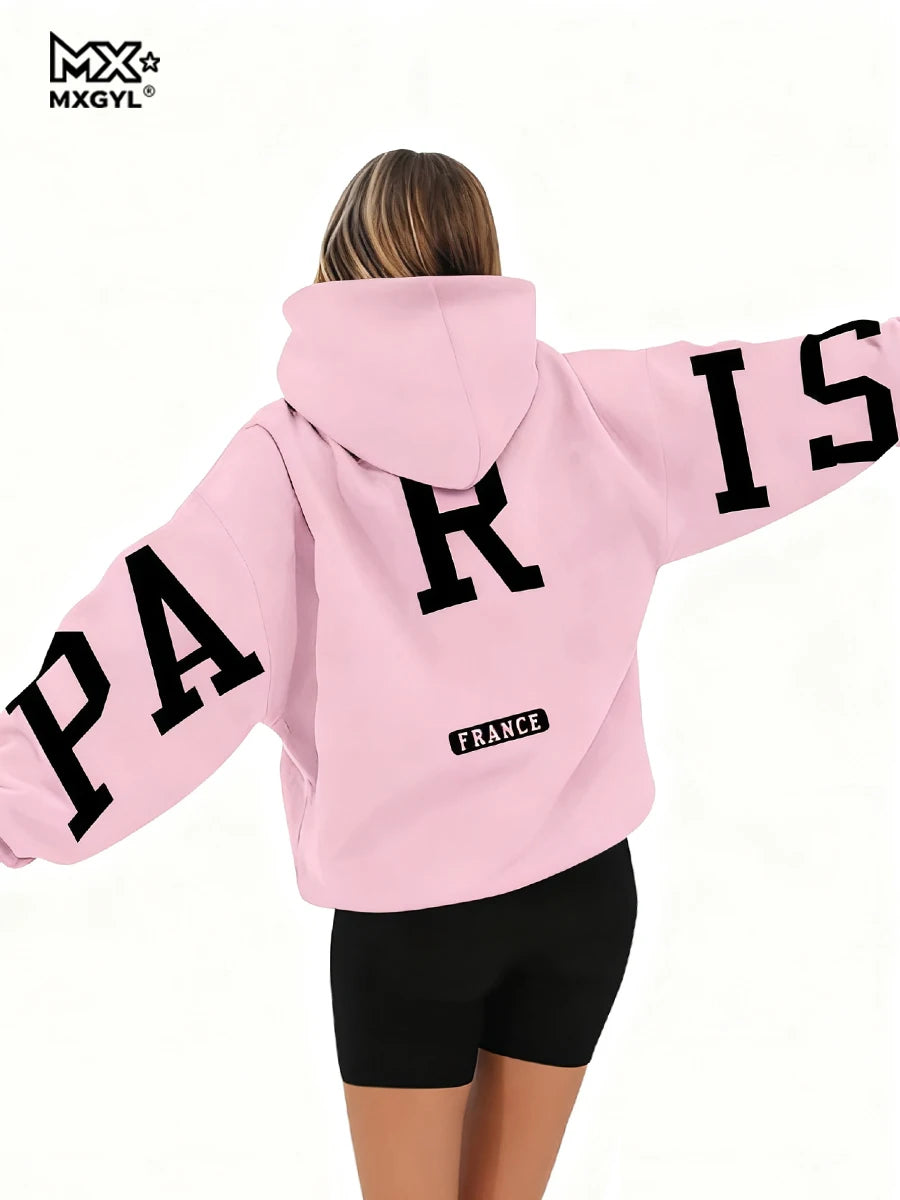 European And American Loose Casual Pullover Hoodie Sweatshirt Coat Printed Letter Pattern High Street Hip-Hop Trendy Men Women